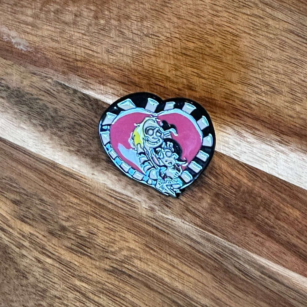 New Beetlejuice & Lydia Brooch Pin